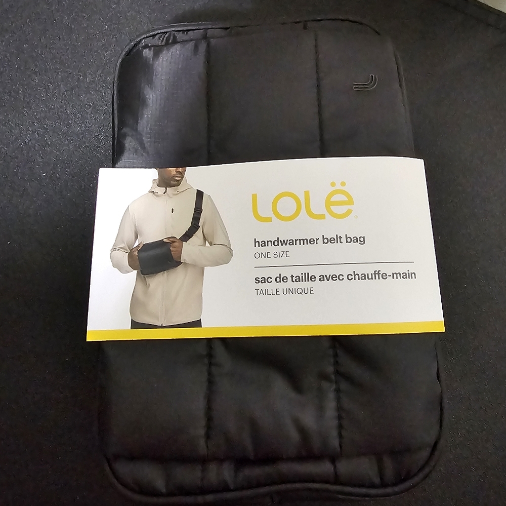 Lolë Unisex Handwarmer Belt Bag, Black